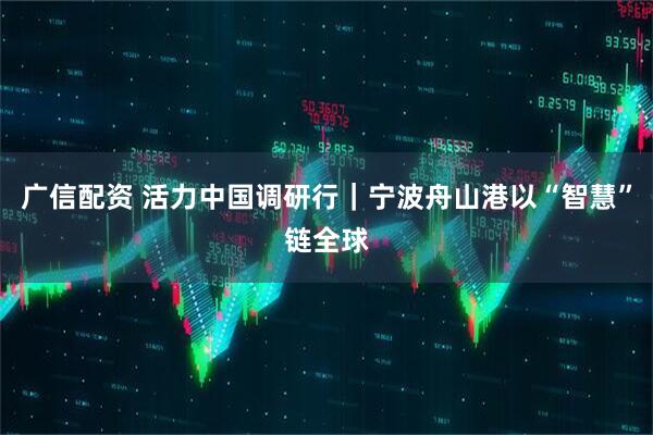 广信配资 活力中国调研行｜宁波舟山港以“智慧”链全球